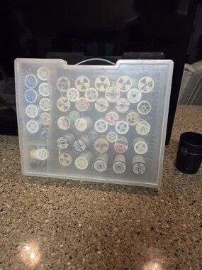 Thread Storage Box Clear Plastic Carrying Case With Spools